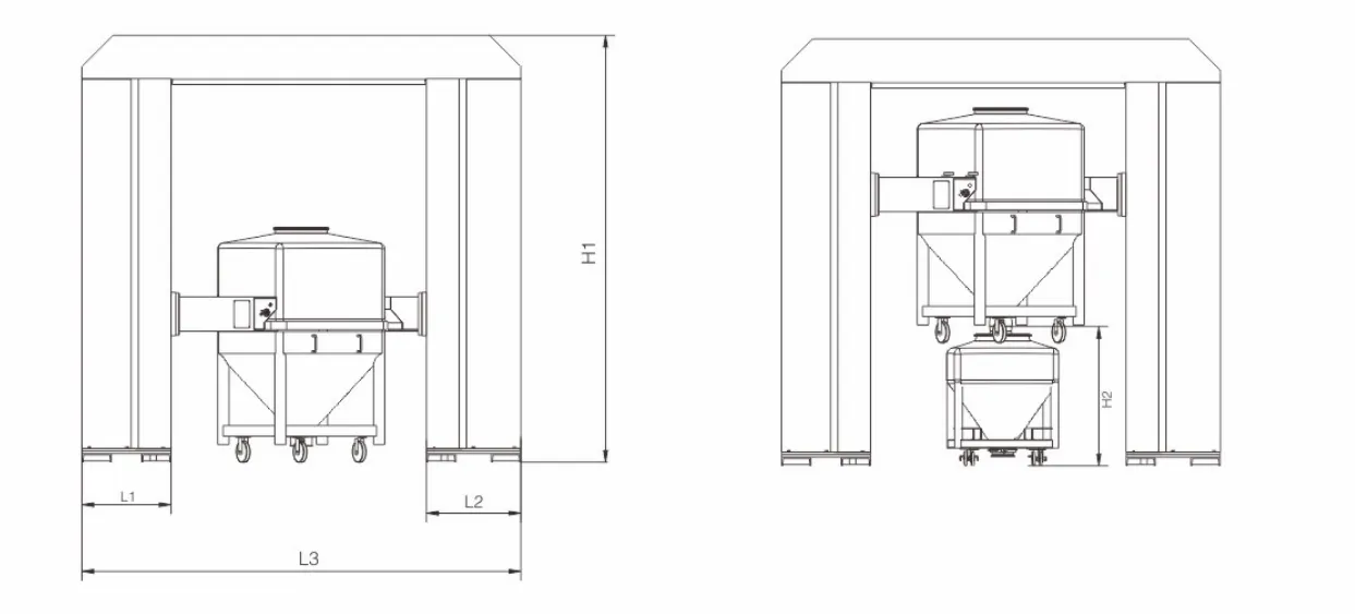 Двухстоечный подъемный смеситель ковшового типа111