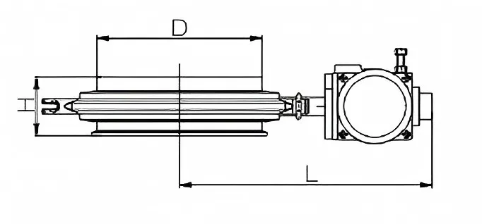 Пневмоэлектрический дисковый затвор для порошков111